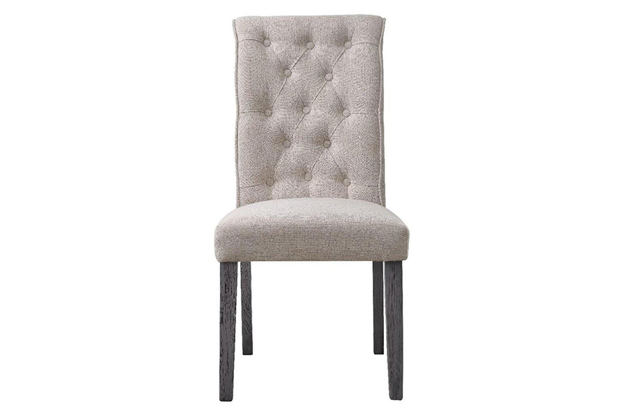 ACME - Yabeina Side Chair (Set-2) in Beige/Gray