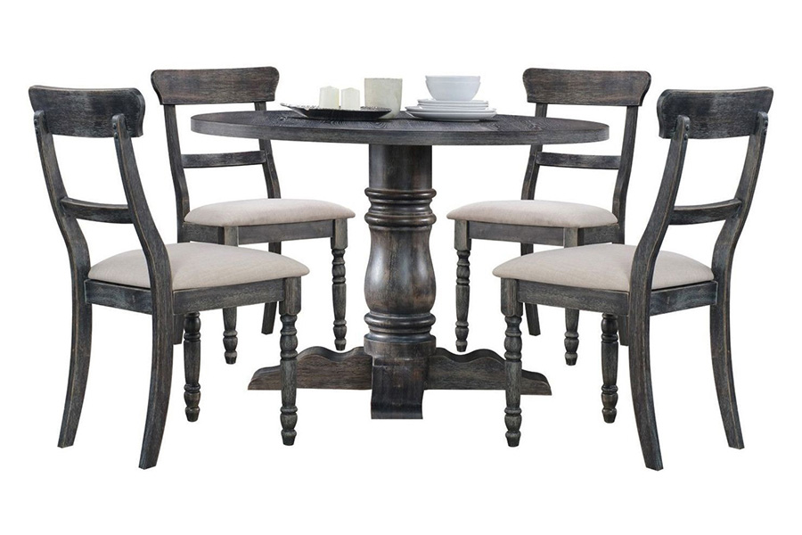 ACME - Leventis Dining Table in Weathered Gray