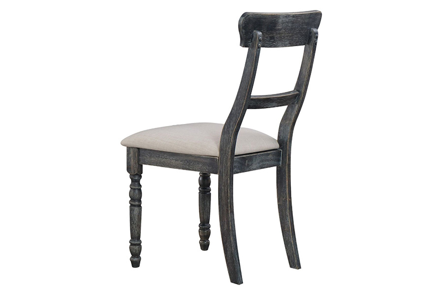 ACME - Leventis Side Chair (Set-2) in Light Brown/Weathered Gray