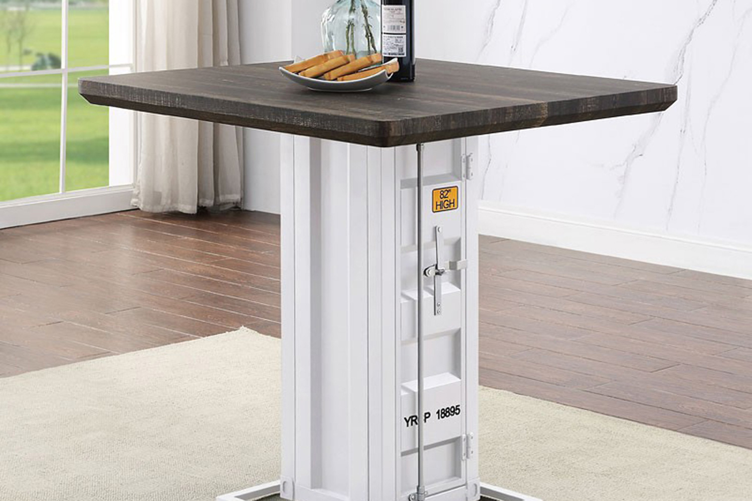 ACME Cargo Counter Height Dining Table - White