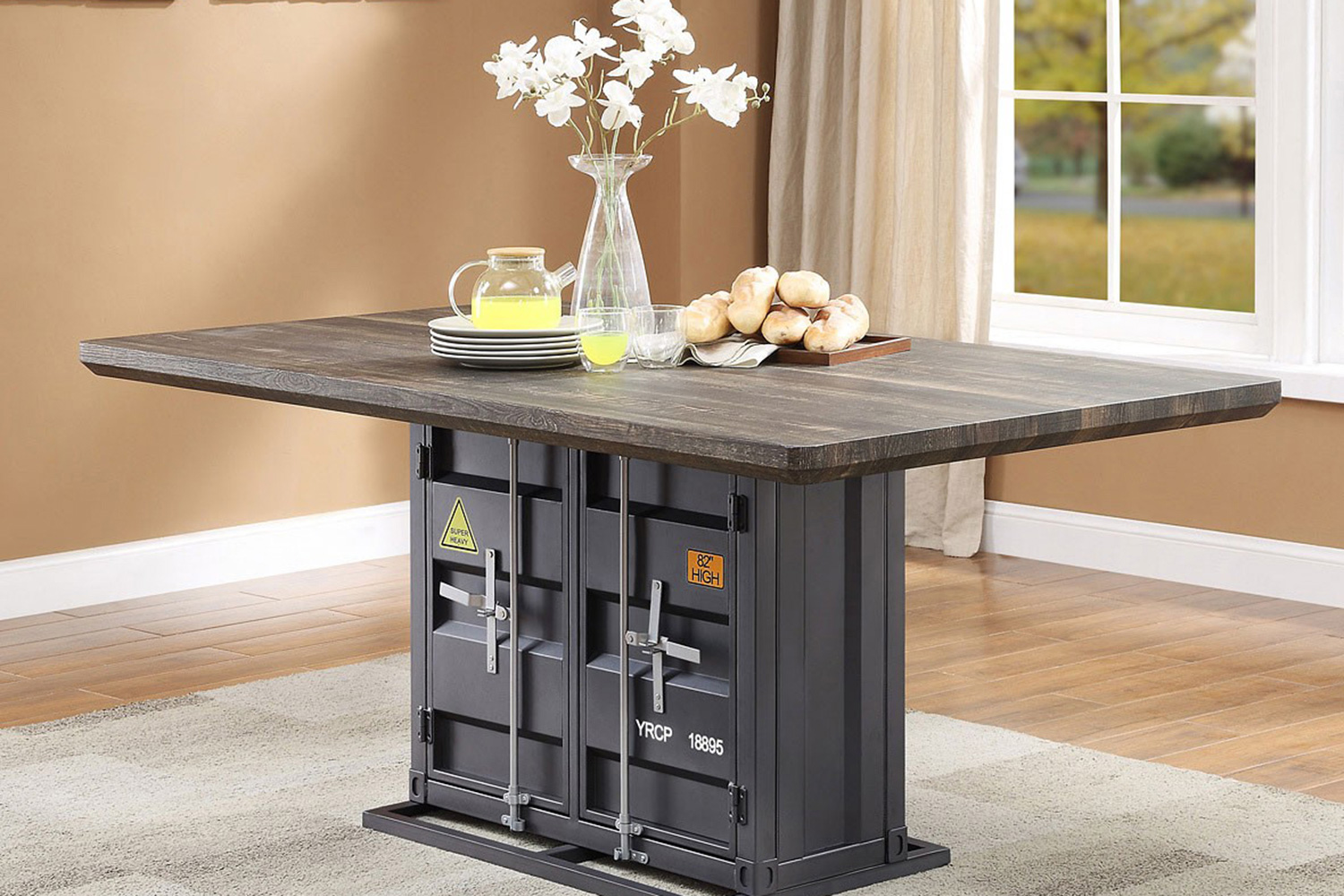 ACME Cargo Dining Table - Gunmetal