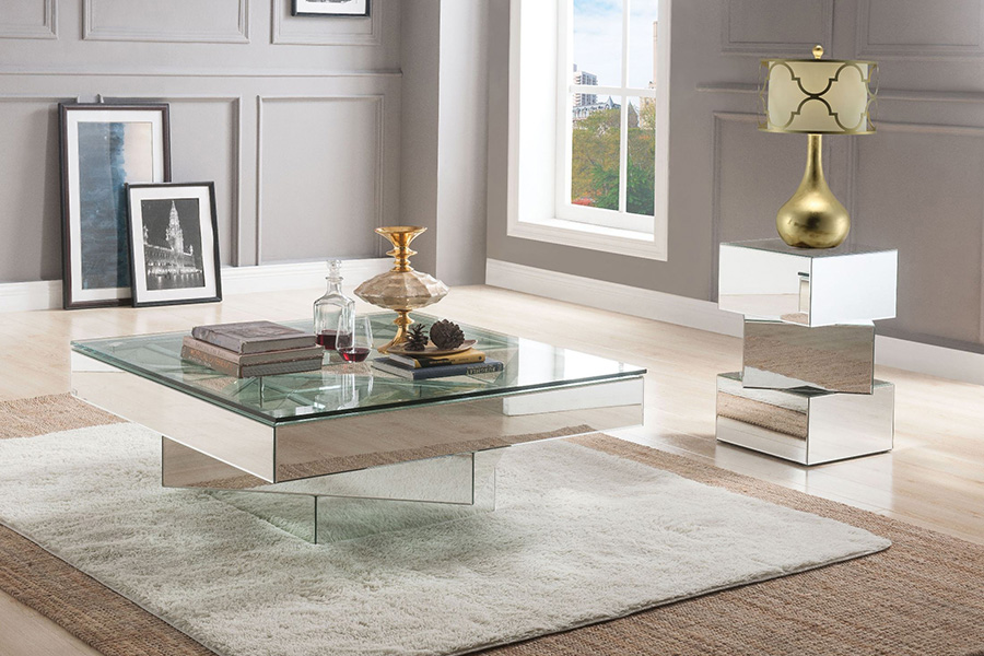 ACME - Dominic Coffee Table in Mirrored (80270)