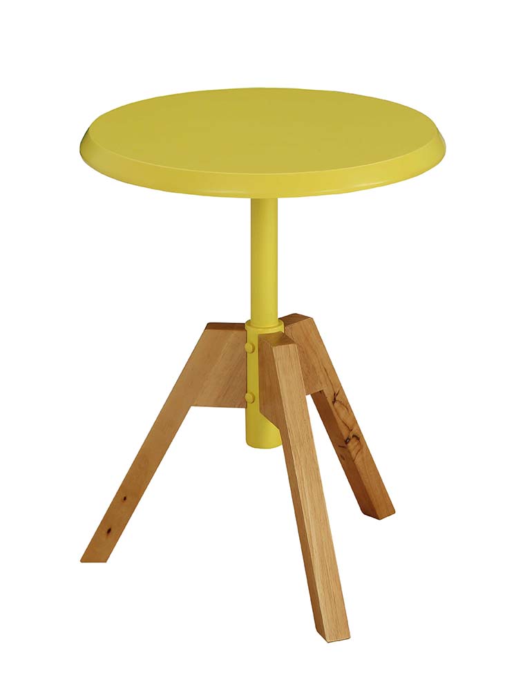 ACME - Lumina End Table in Yellow/Natural