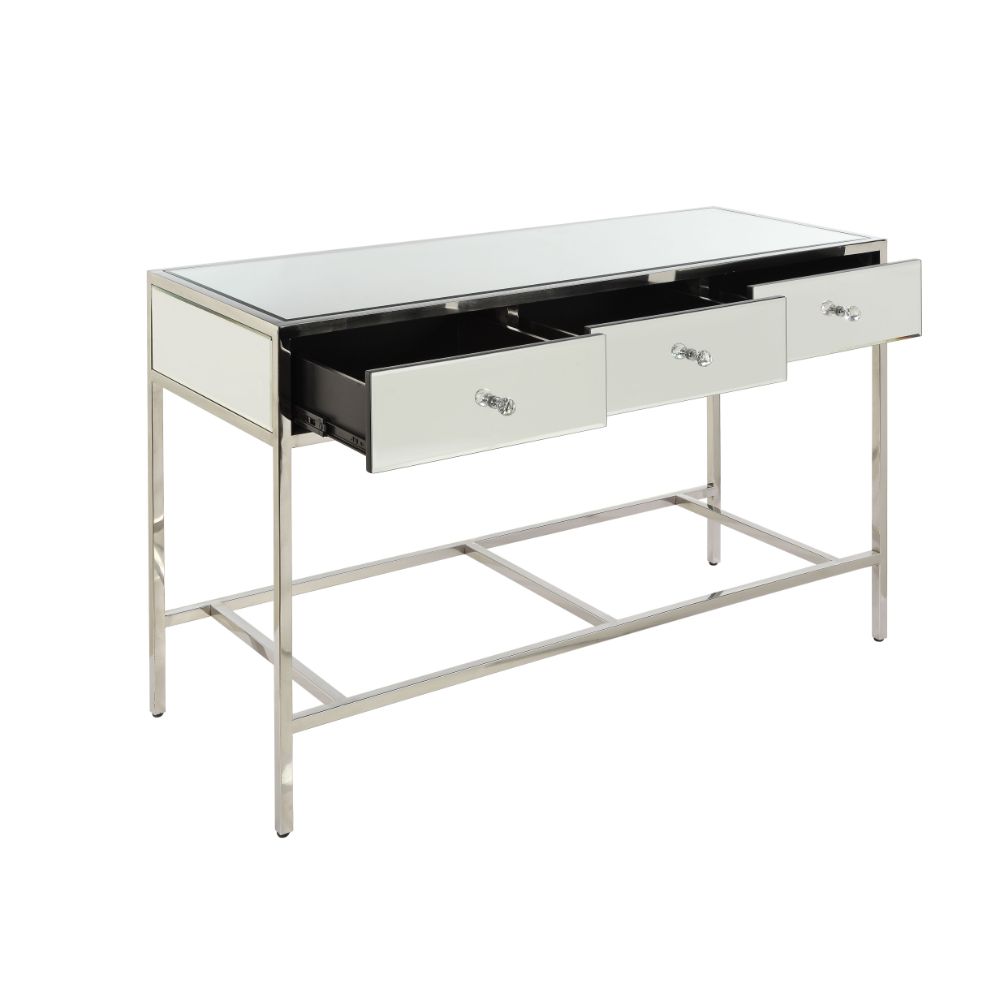 ACME - Weigela Sofa Table in Mirrored/Chrome