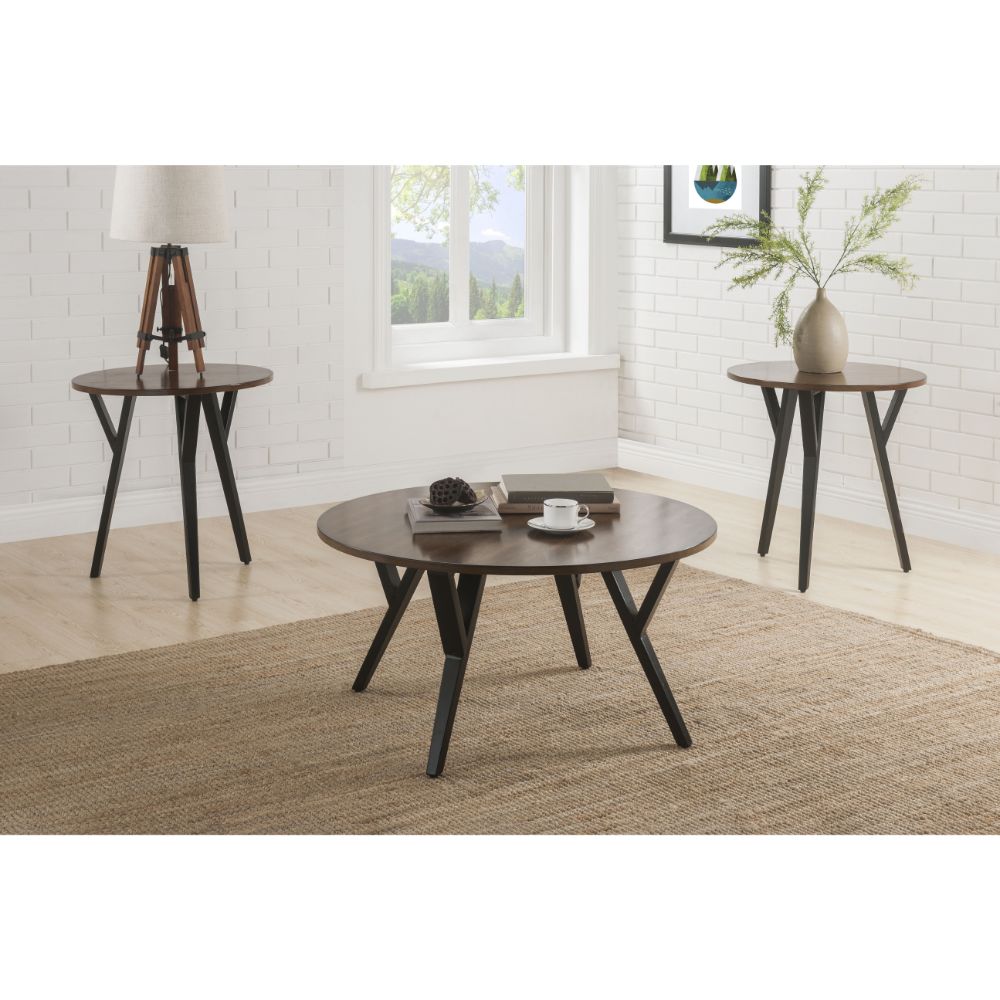 ACME - Scaevola Coffee Table in Oak/Black