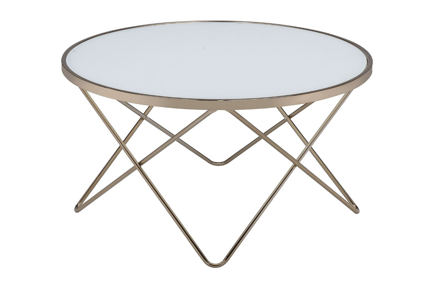 ACME - Valora Frosted Glass Coffee Table