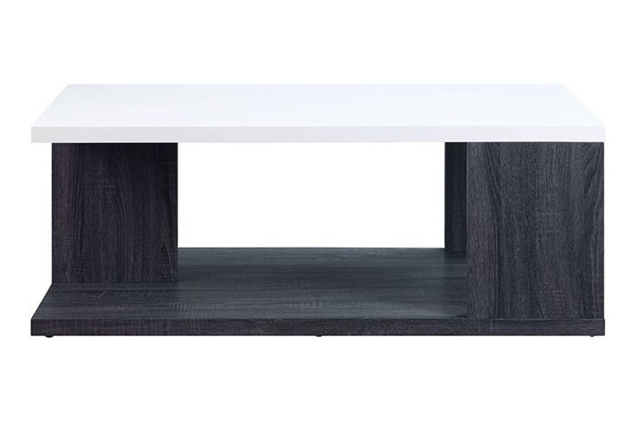 ACME - Pancho Coffee Table in White High Gloss Top/Gray