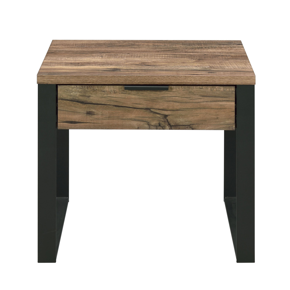 ACME - Aflo End Table in Weathered Oak/Black