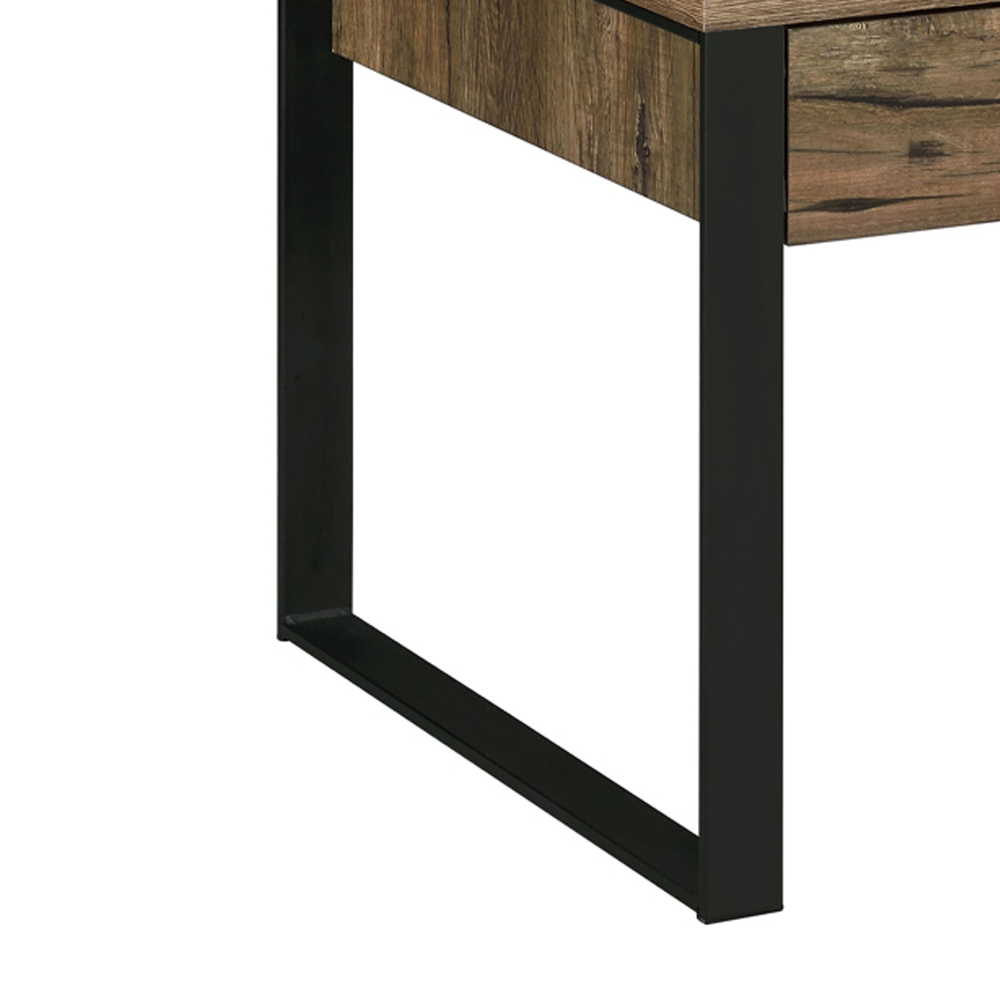 ACME - Aflo End Table in Weathered Oak/Black