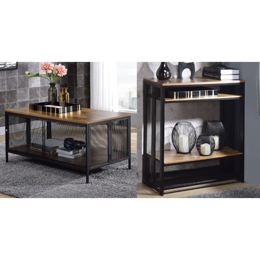 ACME - Winam Coffee Table in Antique Oak/Black