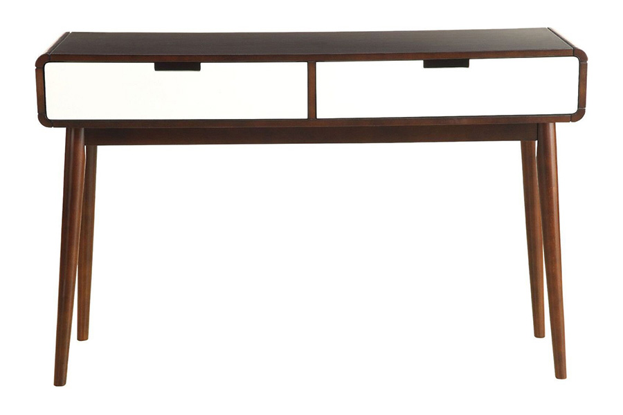 ACME - Christa Sofa Table in White/Espresso