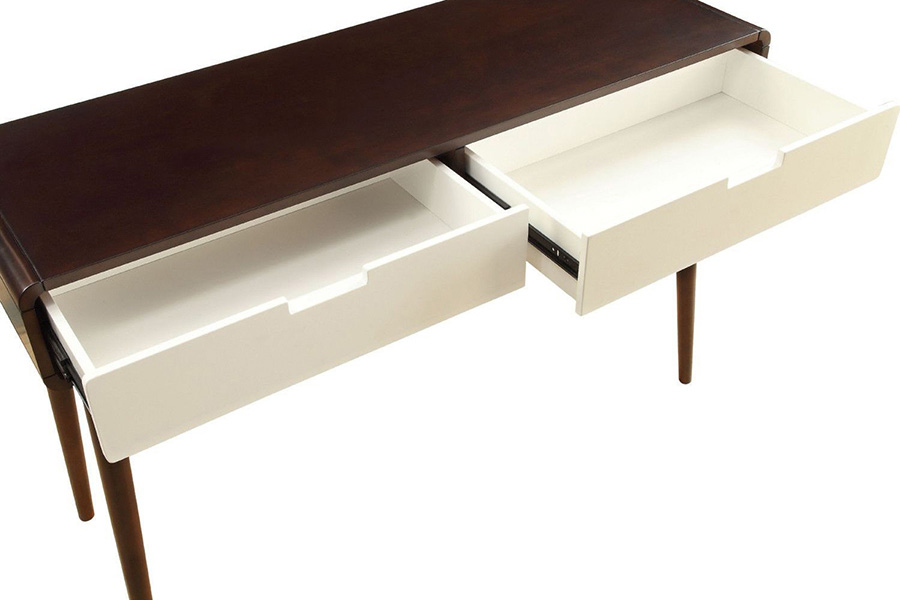 ACME - Christa Sofa Table in White/Espresso