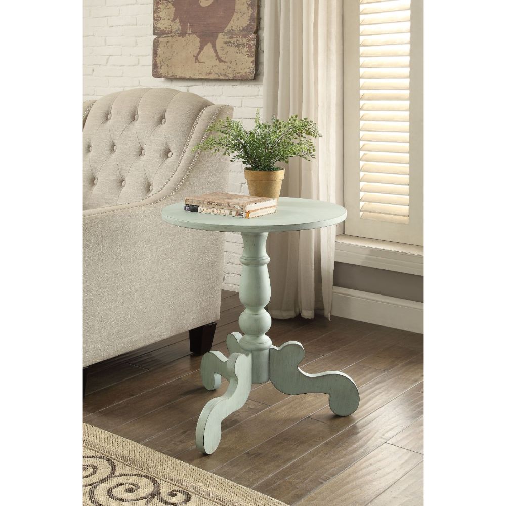 ACME - Freida End Table in Antique Green