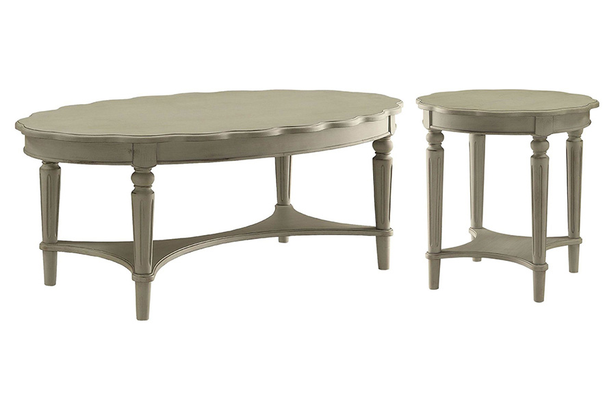 ACME Fordon Antique End Table - Slate Gray