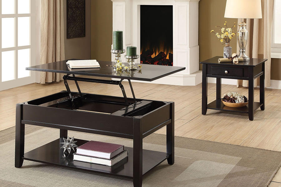 ACME Malachi Coffee Table with Lift Top - Black