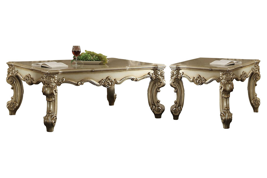 ACME Vendome II Coffee Table - Gold Patina/Bone