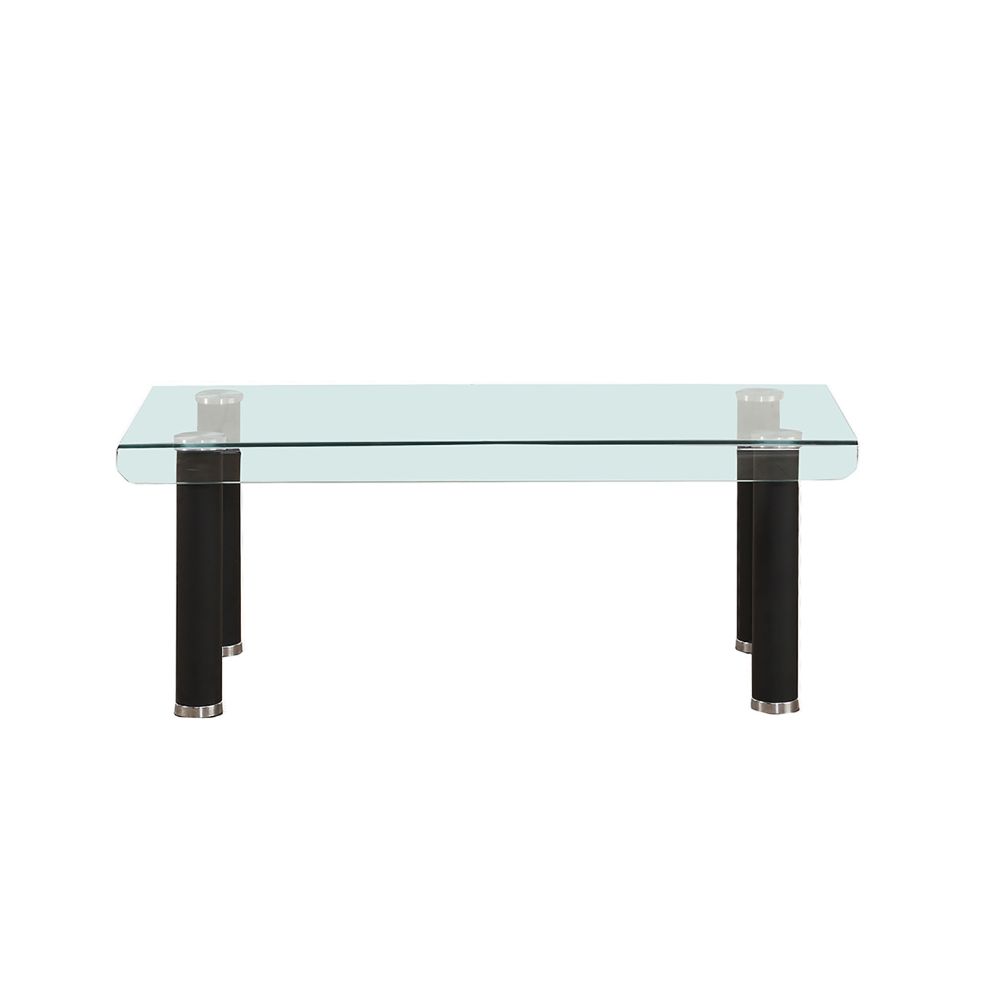 ACME Gordie Glass Top Rectangular Coffee Table - Black