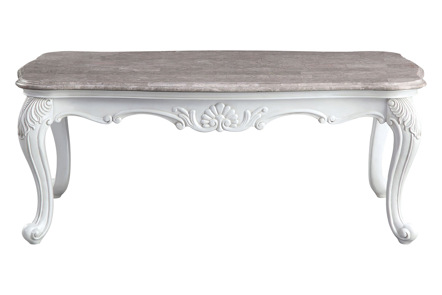 ACME - Ciddrenar Coffee Table in Marble Top/White