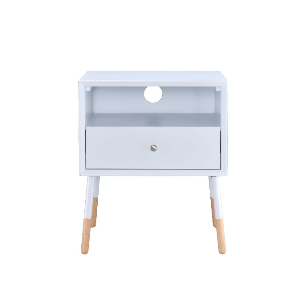 ACME Sonria II End Table - White/Natural