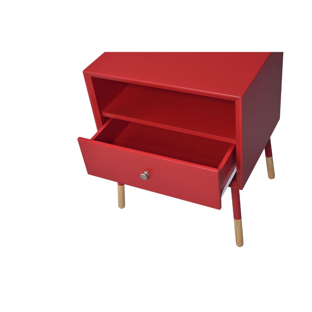 ACME Sonria II End Table - Red/Natural