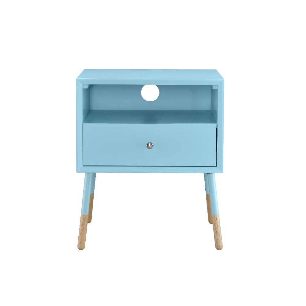 ACME Sonria II Accent Table - Light Blue/Natural