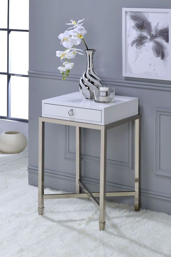 ACME Belinut Accent Table - White