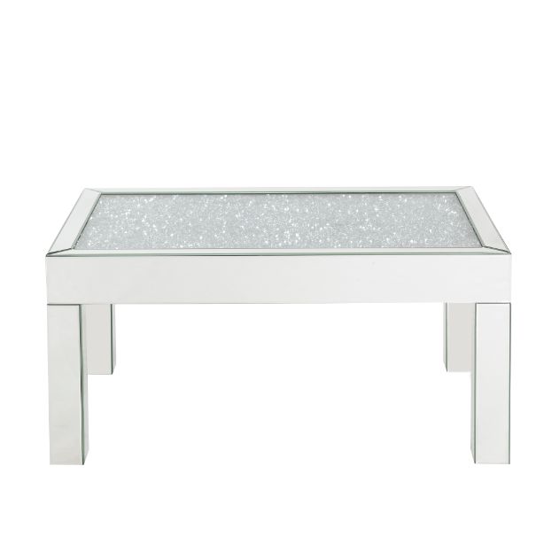 ACME - Noralie Coffee Table in Mirrored/Faux Diamonds (84705)