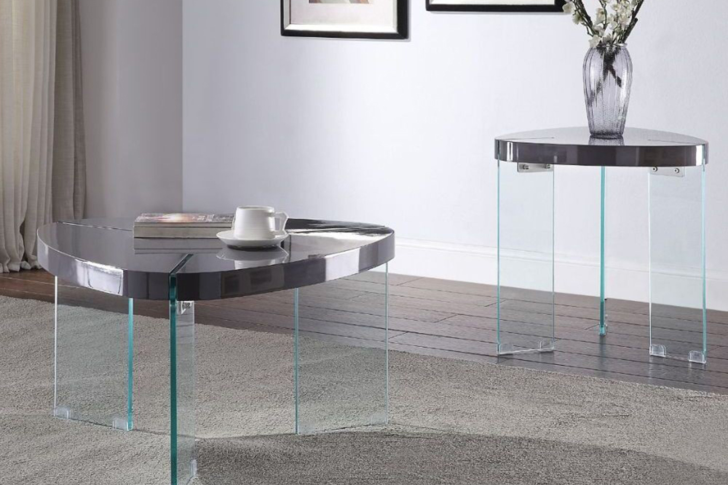 ACME - Noland High Gloss Clear Glass Coffee Table