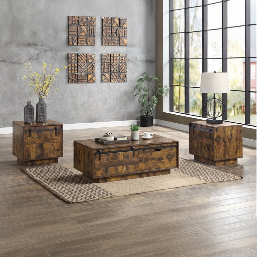 ACME - Bellarosa Coffee Table (Same Lv01442) in Rustic Oak