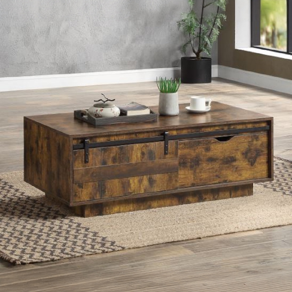 ACME - Bellarosa Coffee Table (Same Lv01442) in Rustic Oak