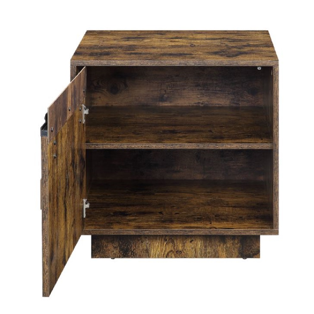 ACME - Bellarosa End Table (Same Lv01443) in Rustic Oak