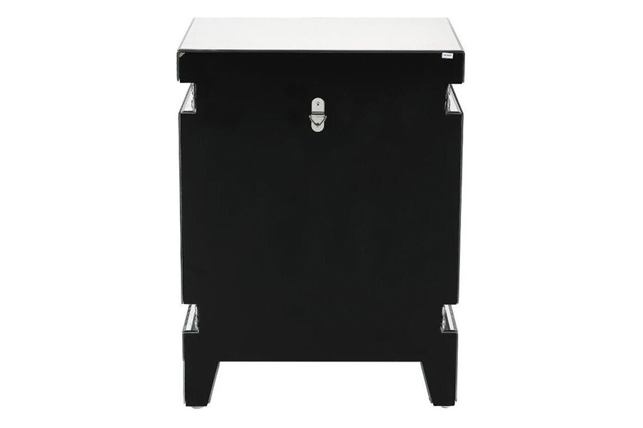 ACME - Lotus Accent Table in Mirrored/Faux Ice Cube Crystals