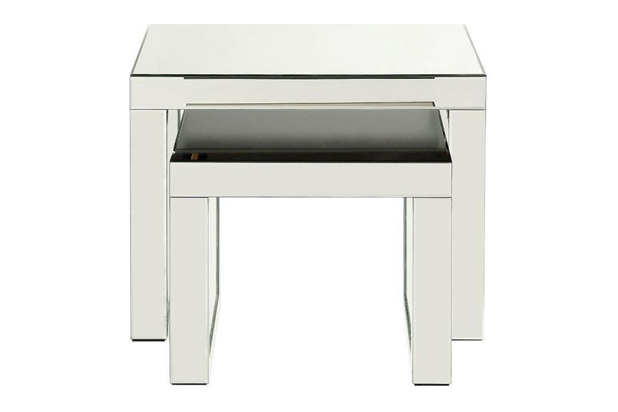 ACME - Nysa Accent Table in Mirrored/Faux Crystals Inlay (88065)