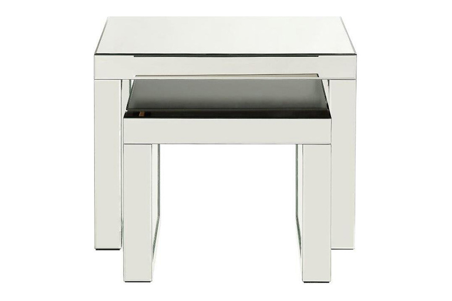 ACME - Nysa Accent Table in Mirrored/Faux Crystals Inlay (88066)