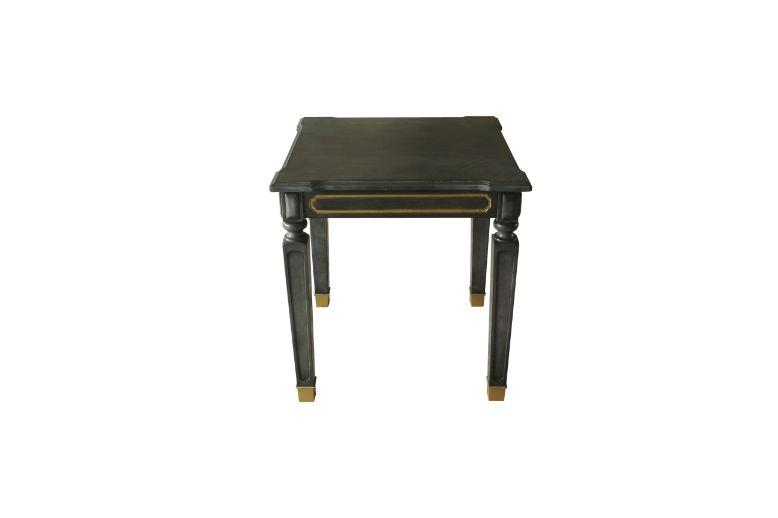 ACME - House Marchese End Table in Gold/Tobacco