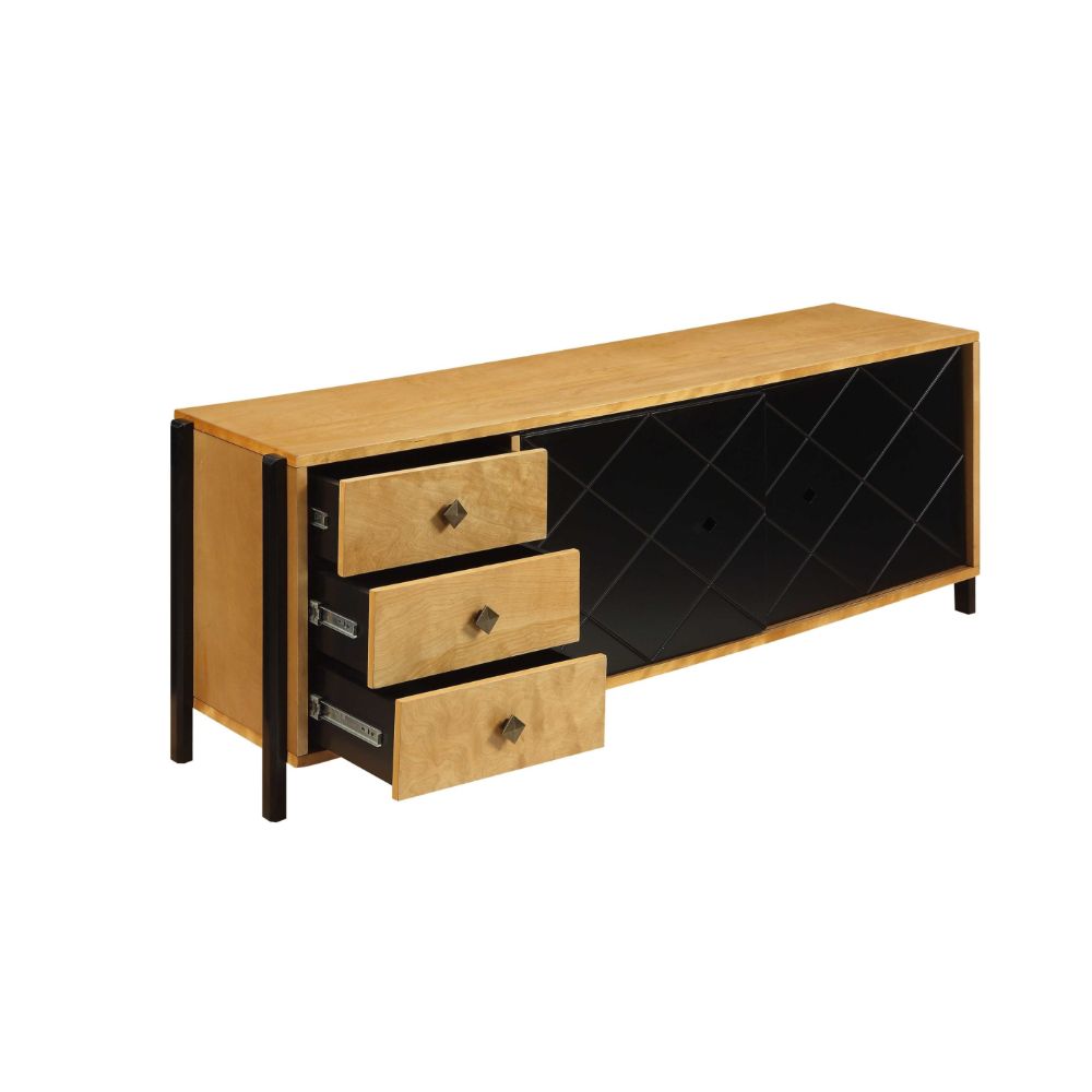 ACME - Honna TV Stand in Natural/Black