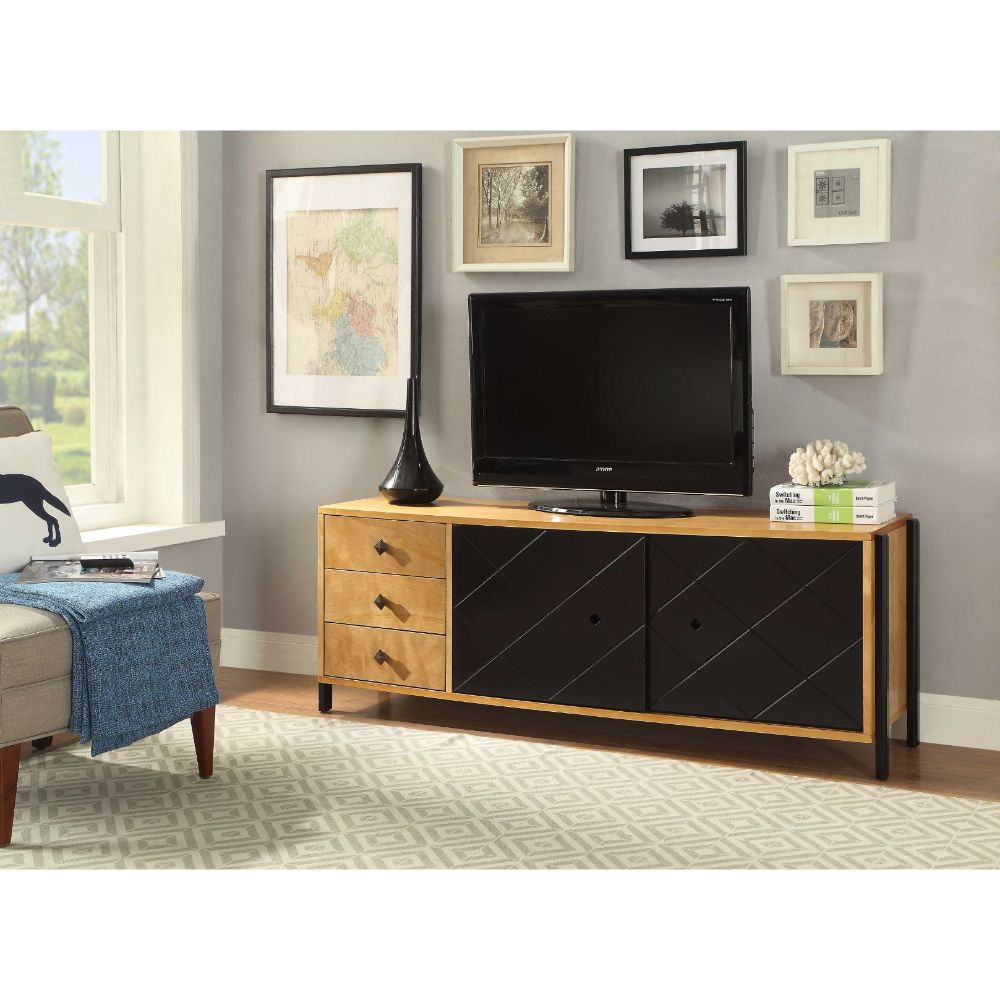 ACME - Honna TV Stand in Natural/Black