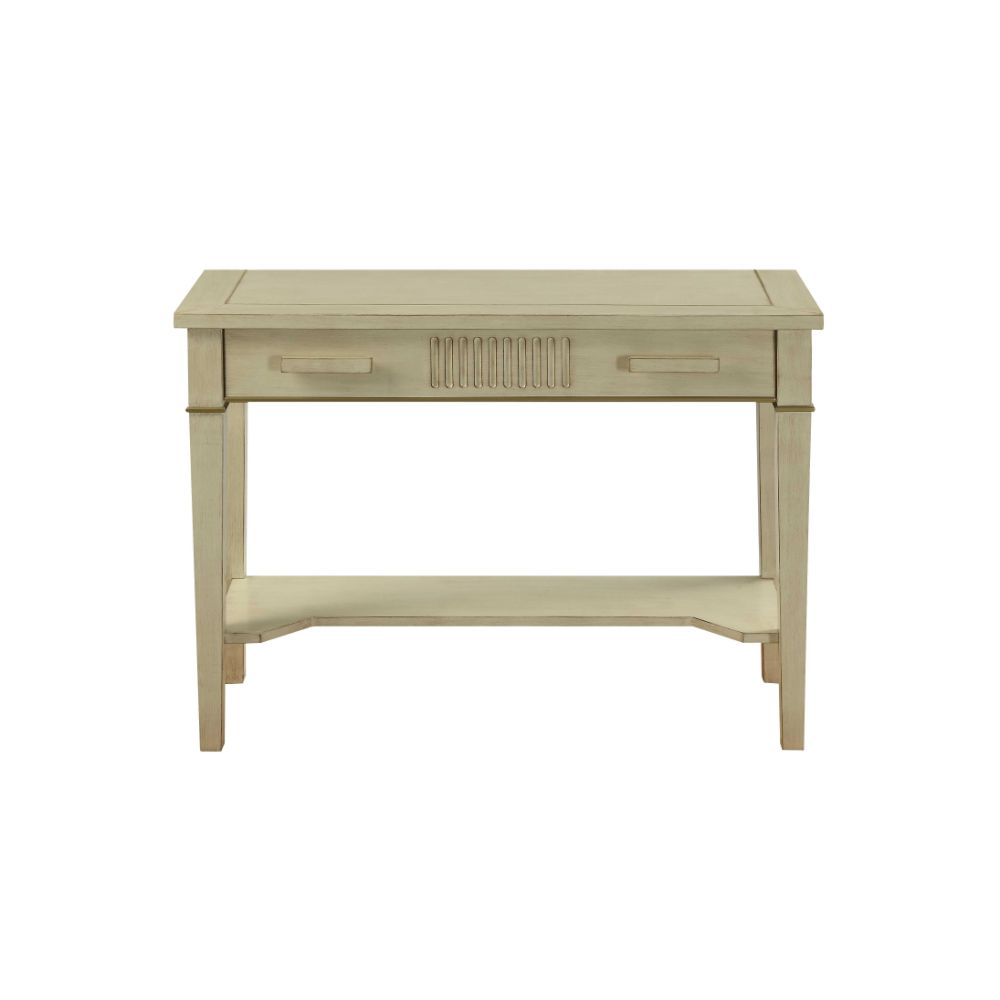 ACME - Siskou Accent Table in Antique White