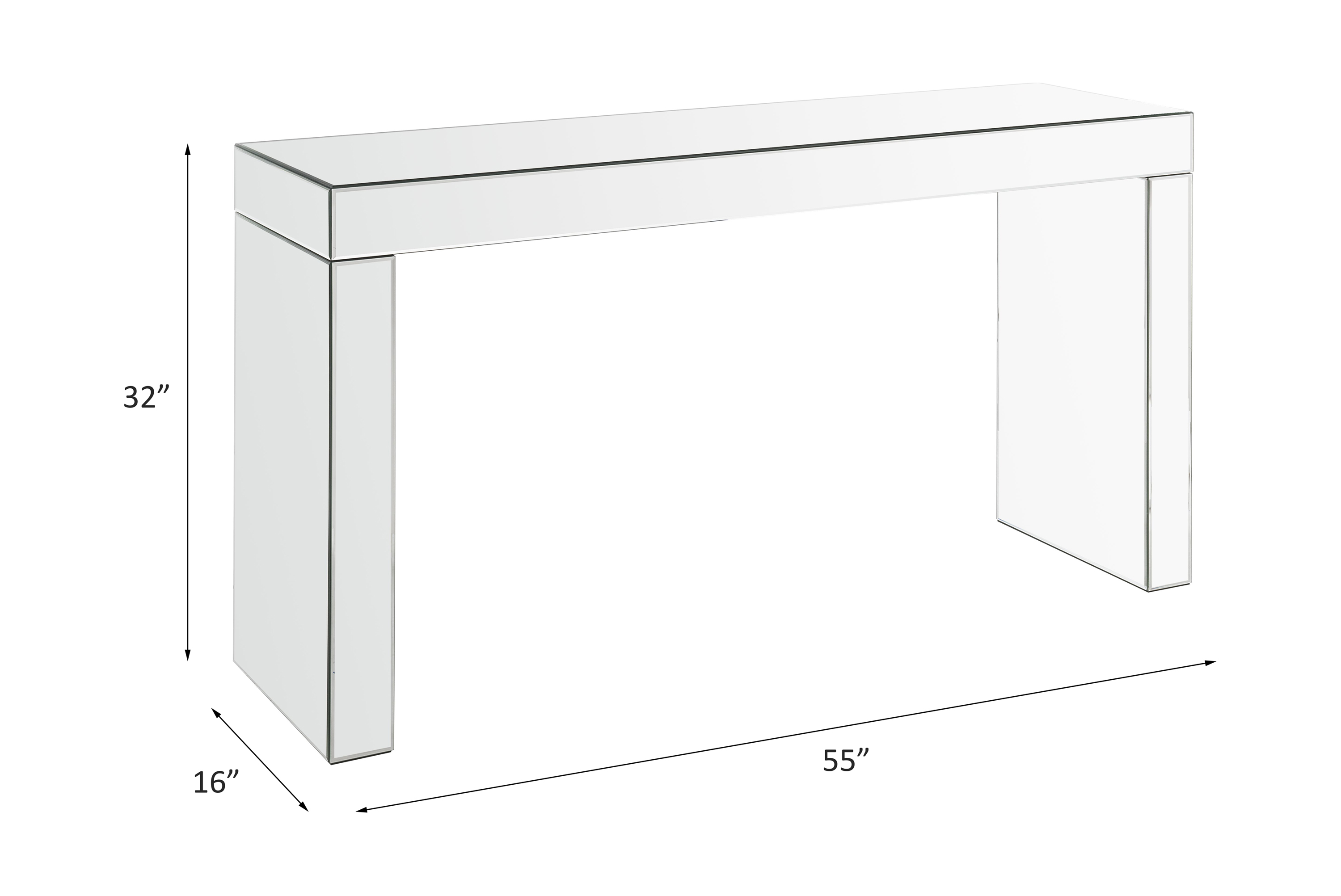 ACME - Dominic Writing Desk in Mirrored