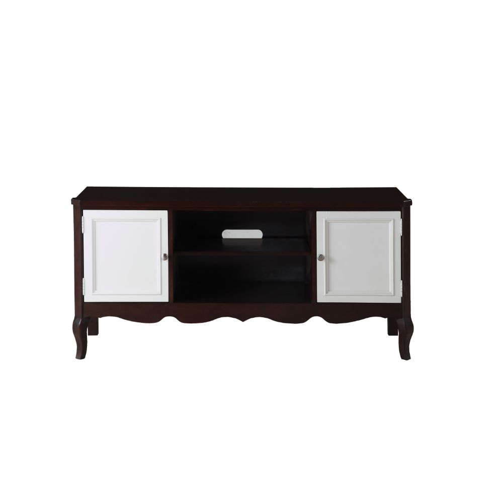 ACME - Mathias TV Stand in Walnut/White