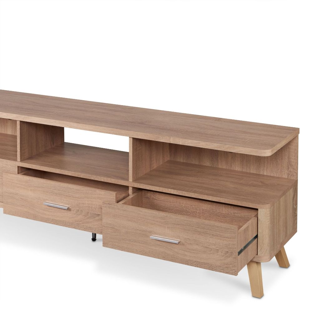 ACME - Lakin TV Stand in Rustic Natural