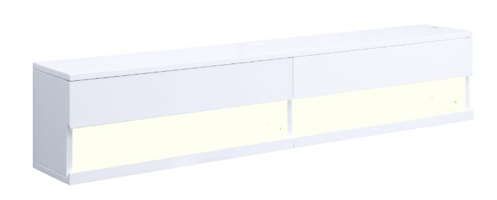 ACME Ximena Floating TV Stand with Led - White Finish