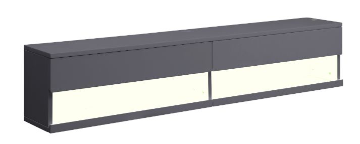 ACME Ximena Floating TV Stand with Led - Gray Finish