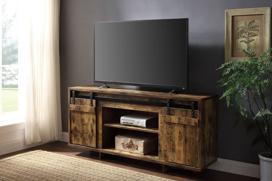 ACME Bellarosa TV Stand - Rustic Oak (91610)