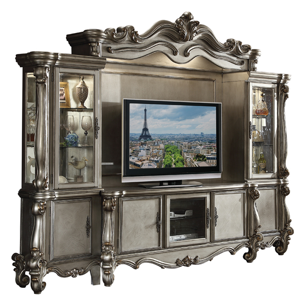 ACME Versailles Entertainment Center - Antique Platinum