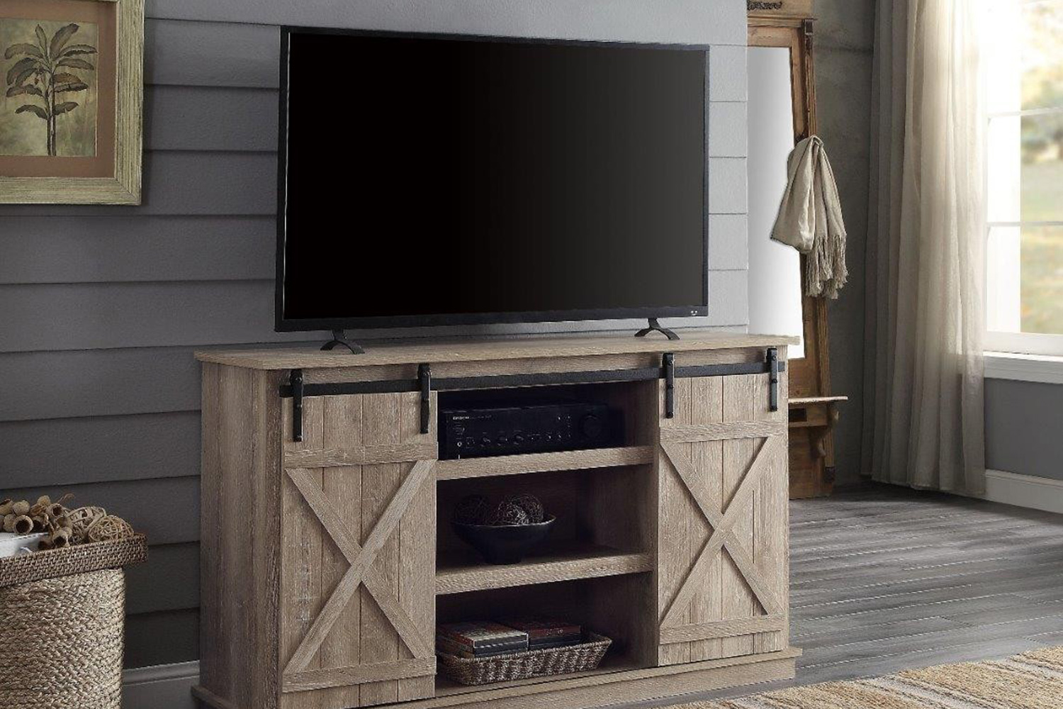 ACME Bellona TV Stand - Oak Finish