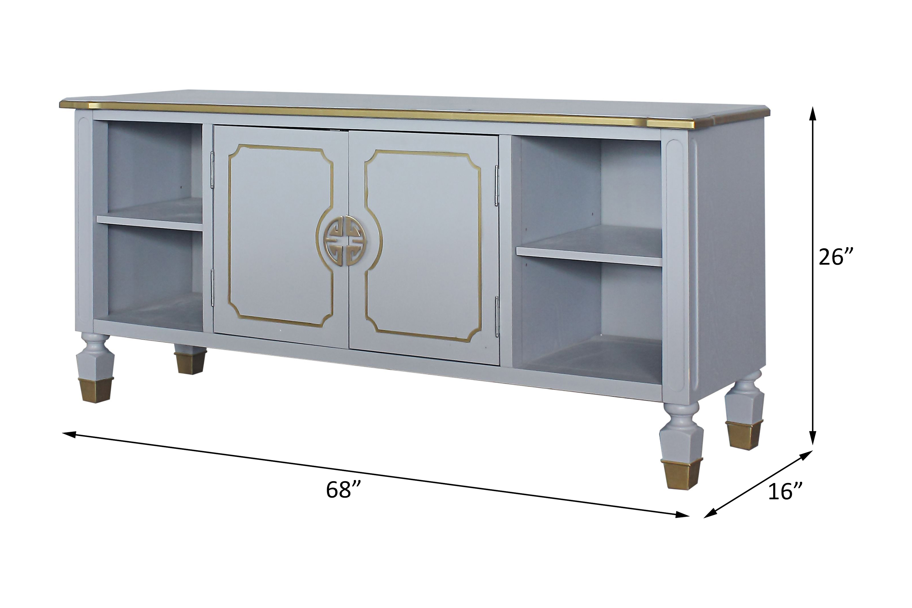 ACME - House Marchese TV Stand in Pearl Gray