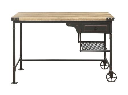 ACME - Itzel Desk in Antique Oak/Sandy Gray