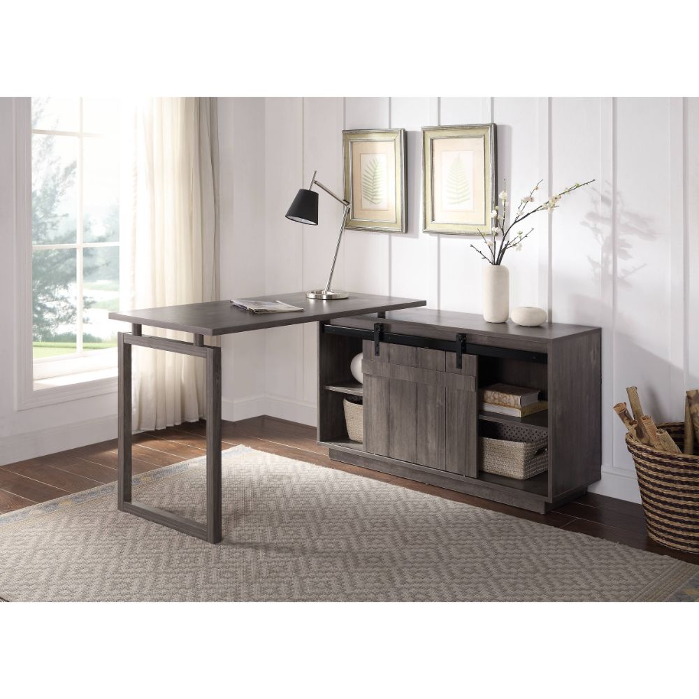 ACME - Bellarosa Writing Desk in Gray Washed (92270)