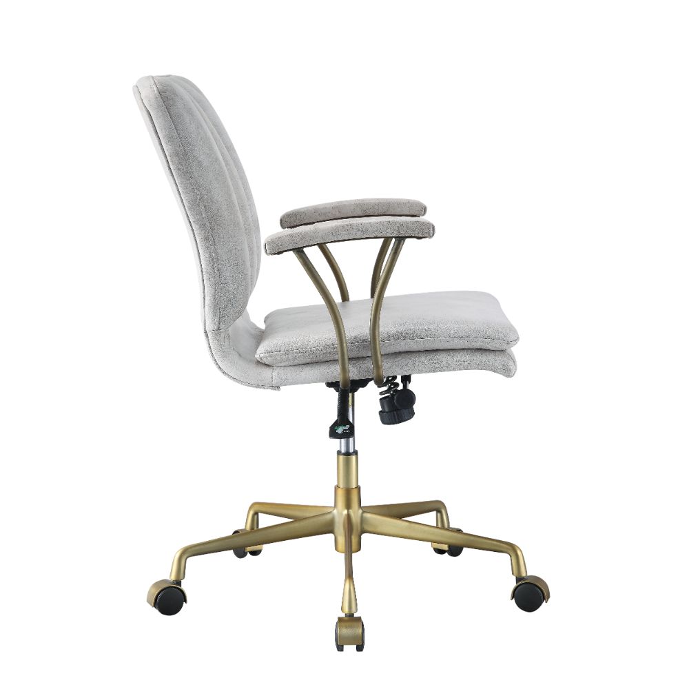 ACME - Damir Office Chair in Vintage White/Chrome